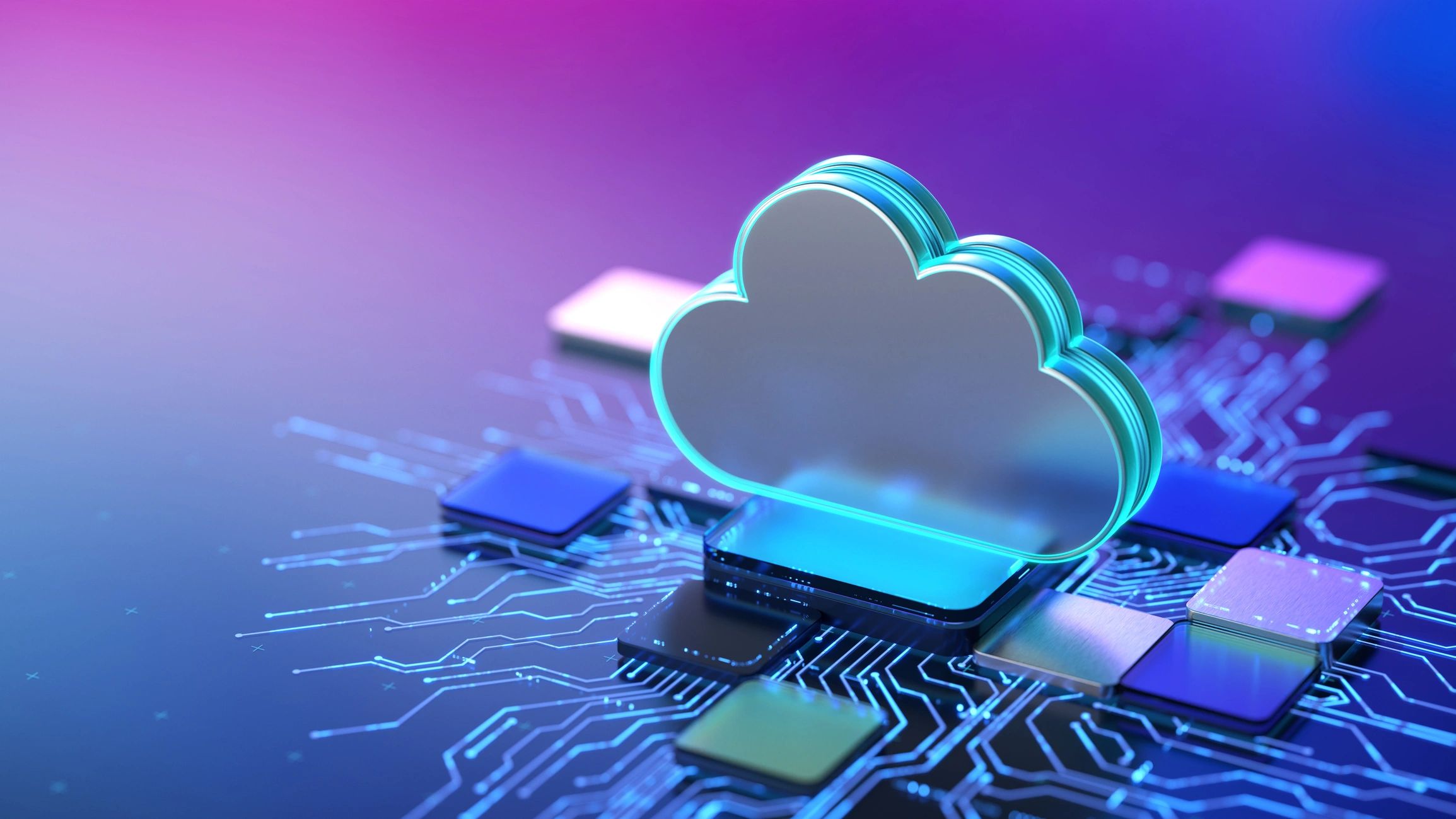 Abstract cloud computing graphic representing cloud and DevOps experience